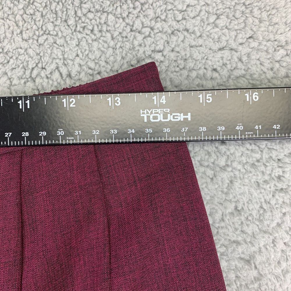 Sag Harbor Dress Pants Womens 10 Burgundy High-Rise Elastic Waist Straight - Picture 8 of 10